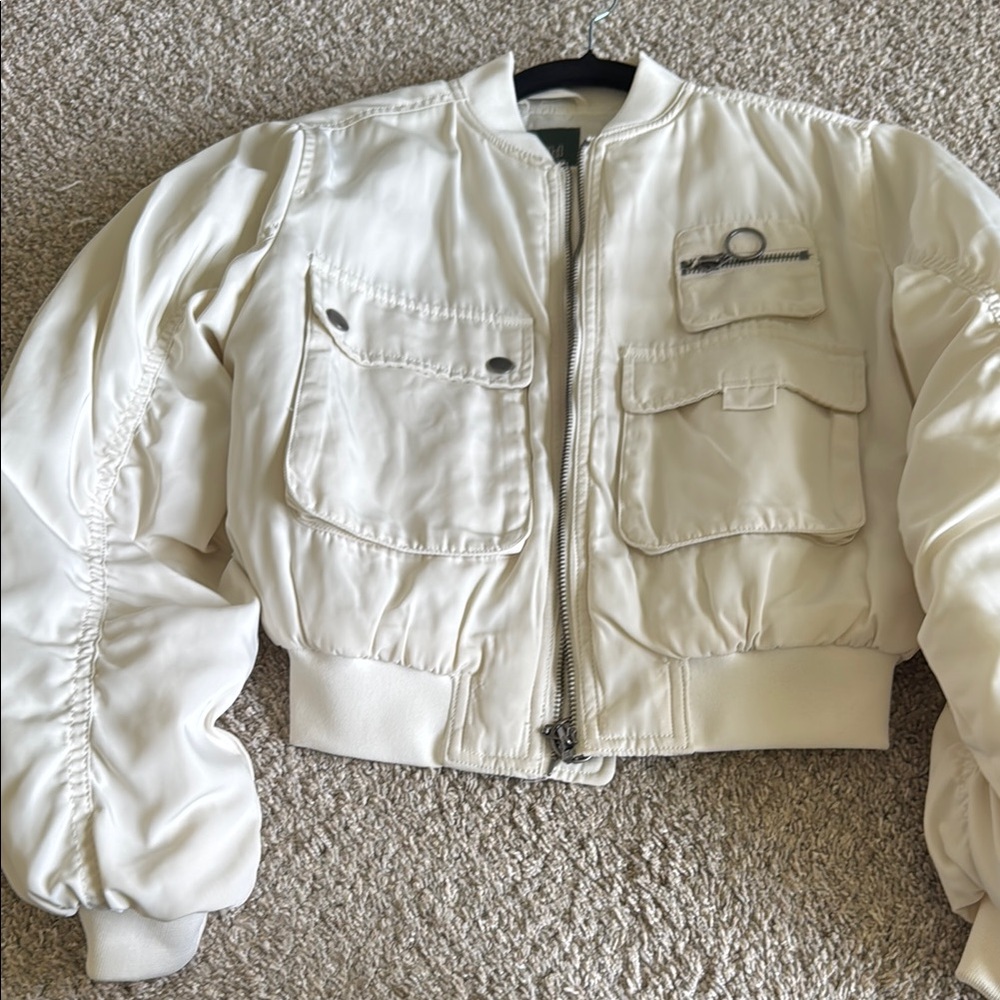 White Bomber Jacket